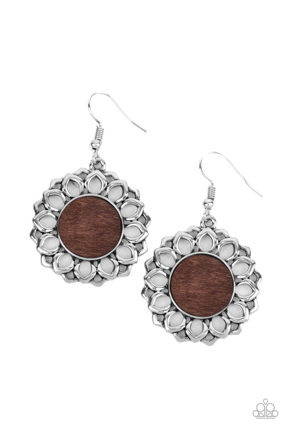 Farmhouse Fashionista - brown - Paparazzi earrings