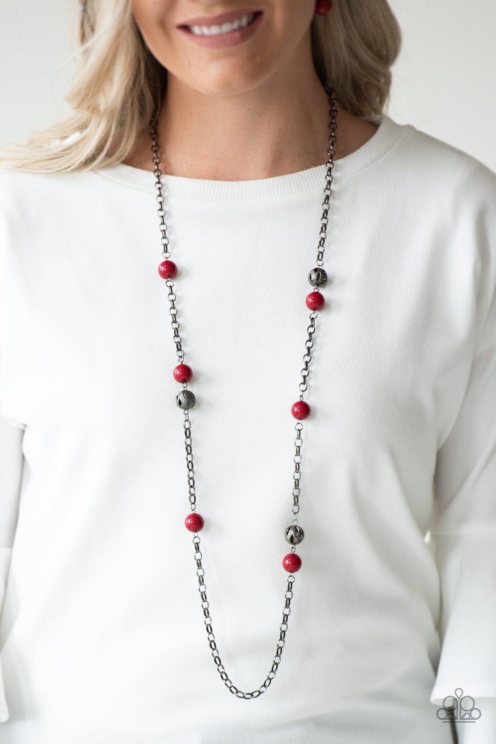 Fashion Fad - red - Paparazzi necklace