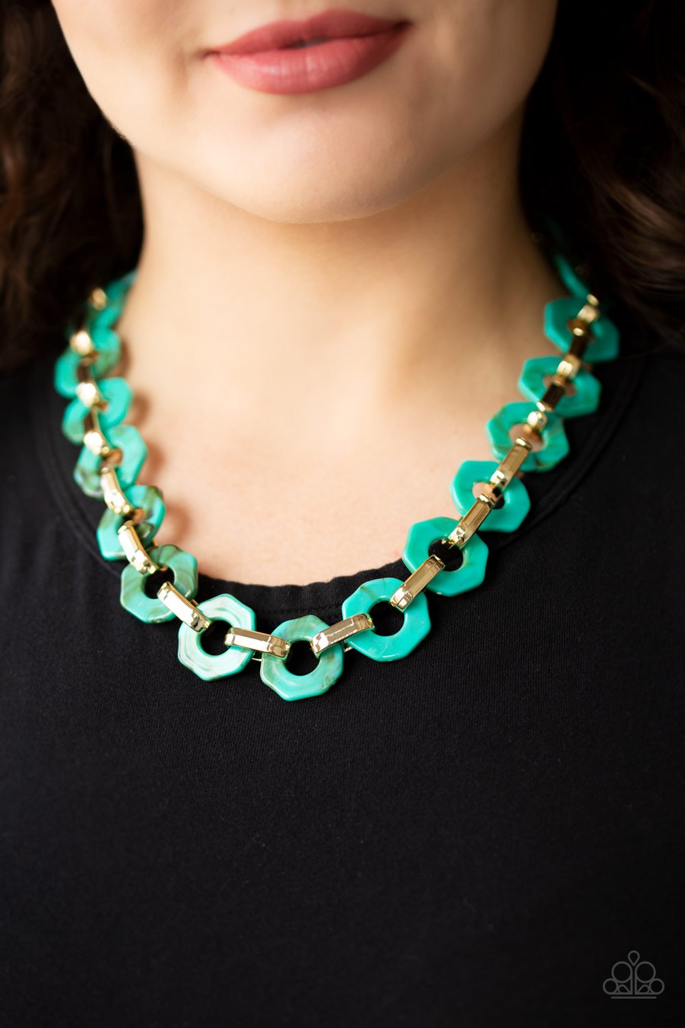Fashionista Fever-blue-Paparazzi necklace
