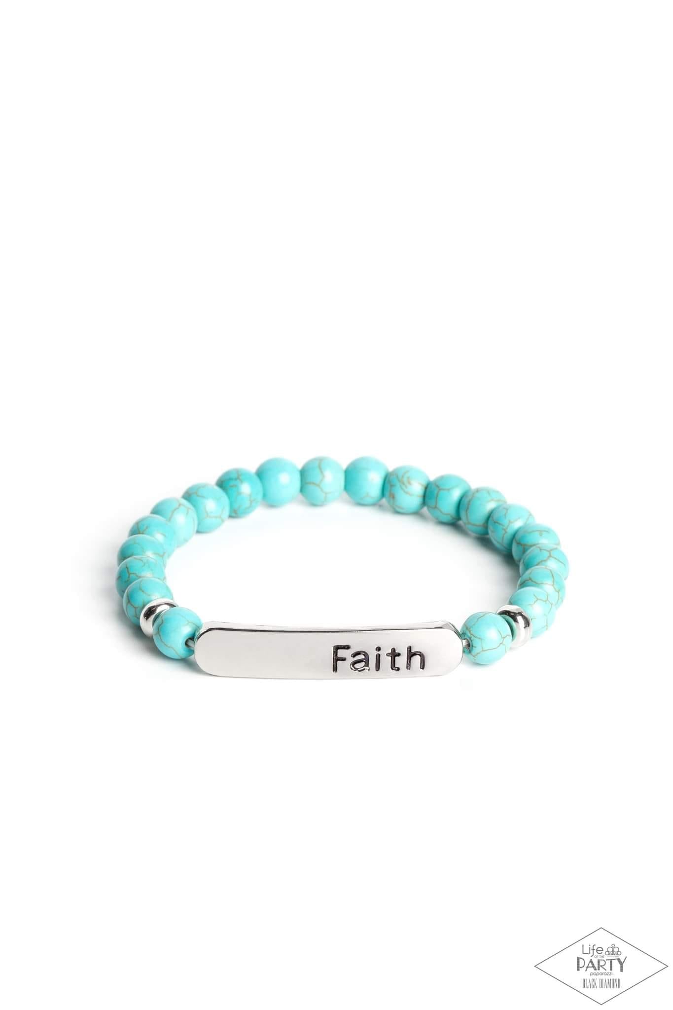 Fearless Faith - blue - Paparazzi bracelet