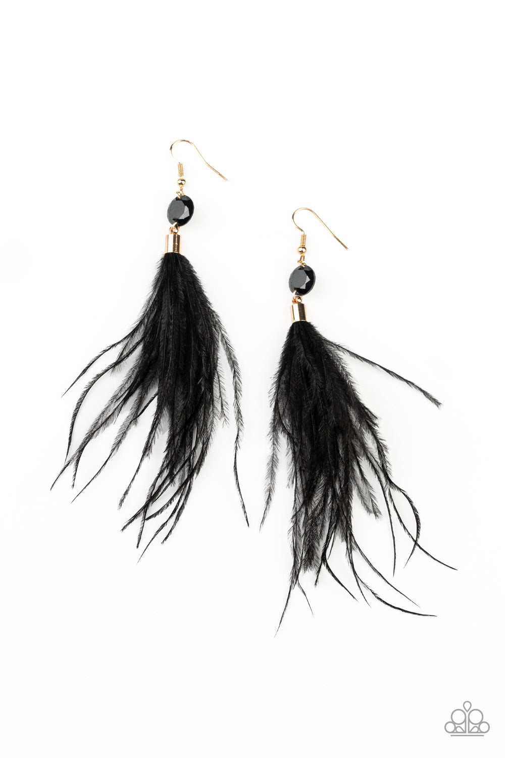 Feathered Flamboyance - gold - Paparazzi earrings