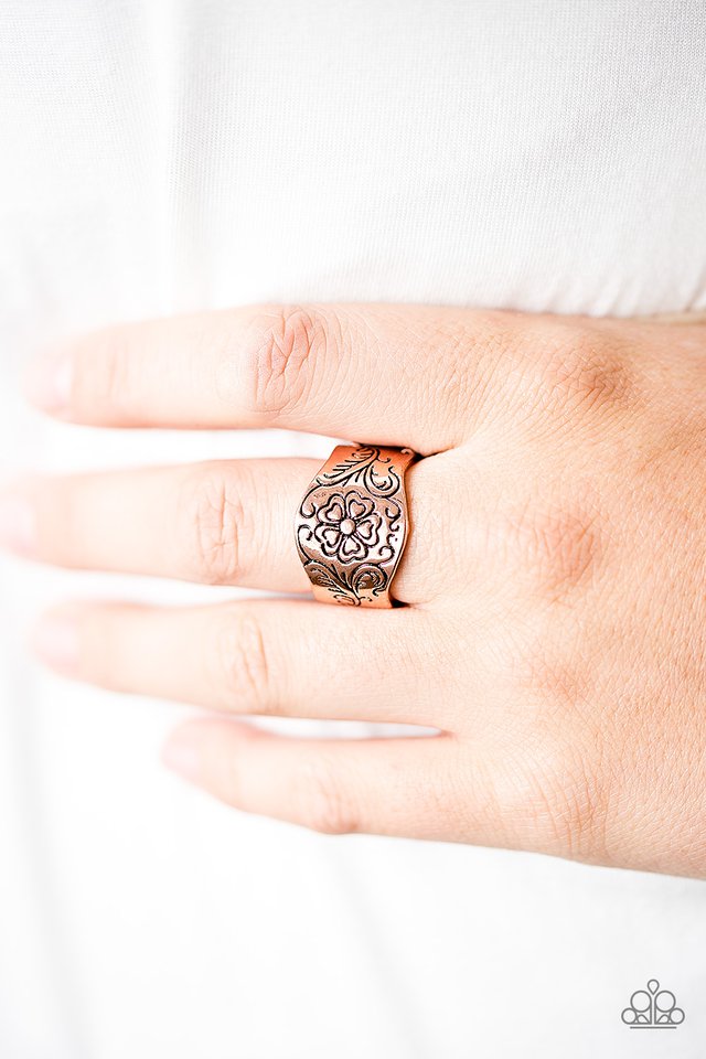 Feeling Flowery - Copper - Paparazzi ring