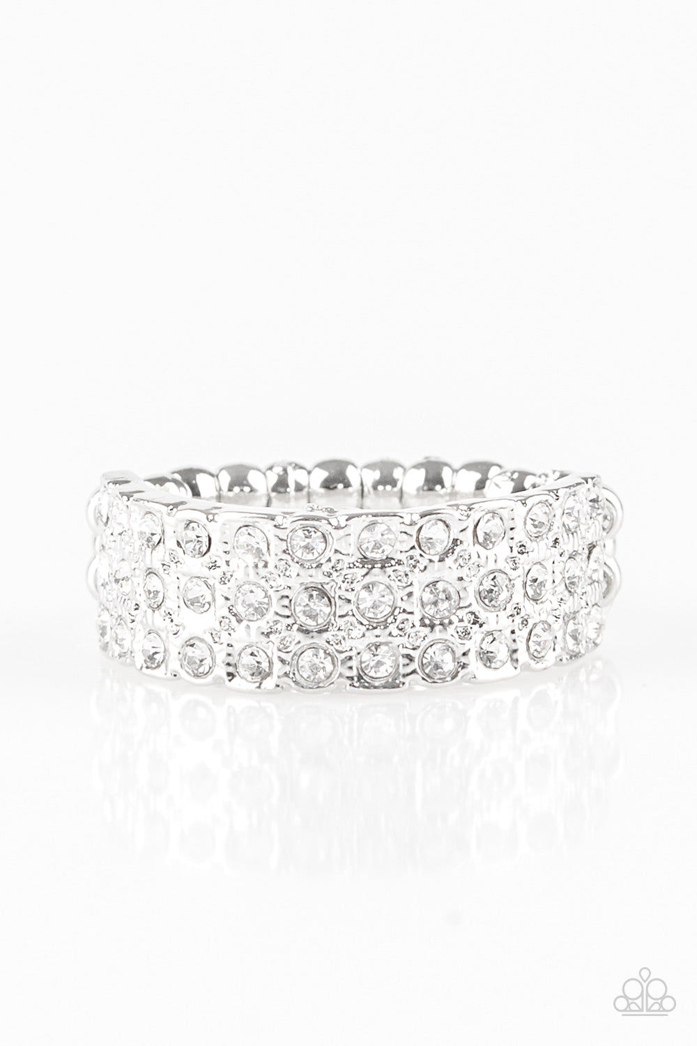 Feeling Fab-YOU-less - white - Paparazzi ring