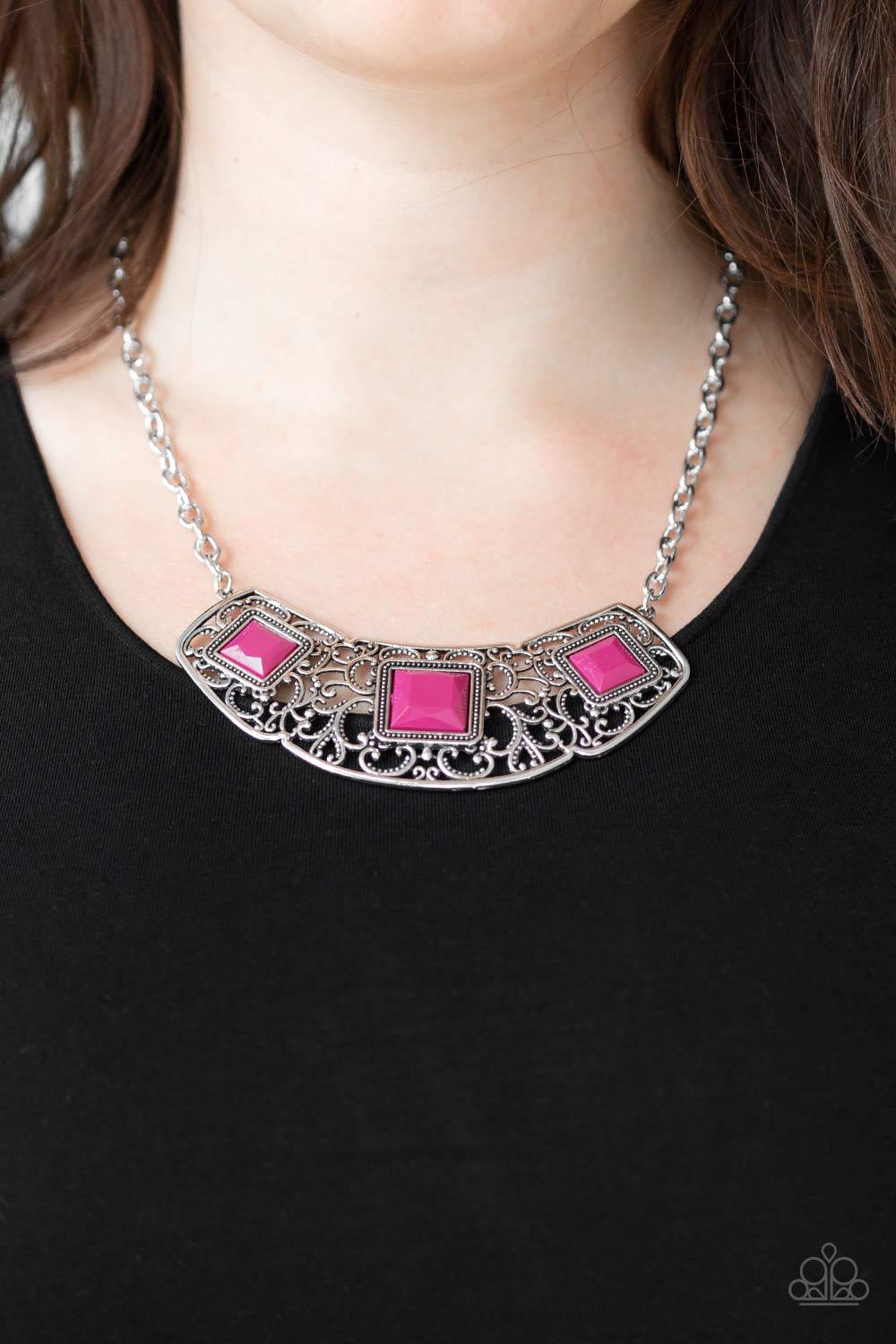 Feeling Inde-PENDANT-pink-Paparazzi necklace