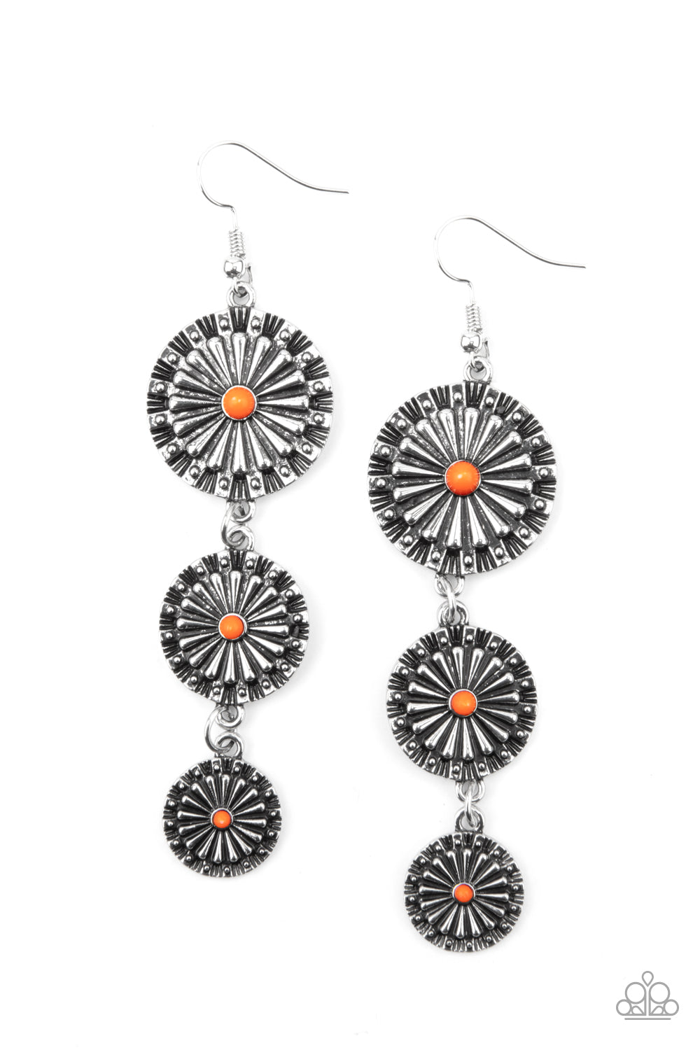 Festively Floral - orange - Paparazzi earrings