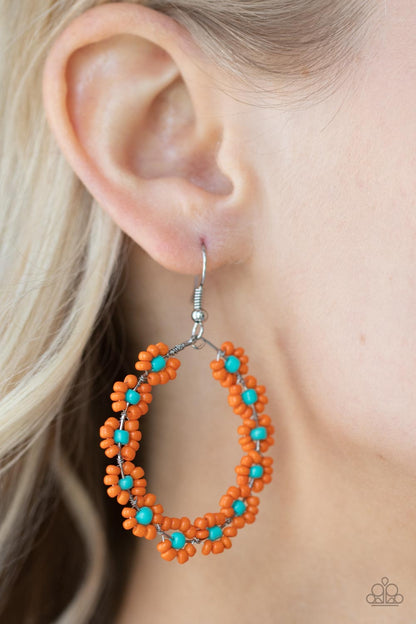 Festively Flower Child - orange - Paparazzi earrings