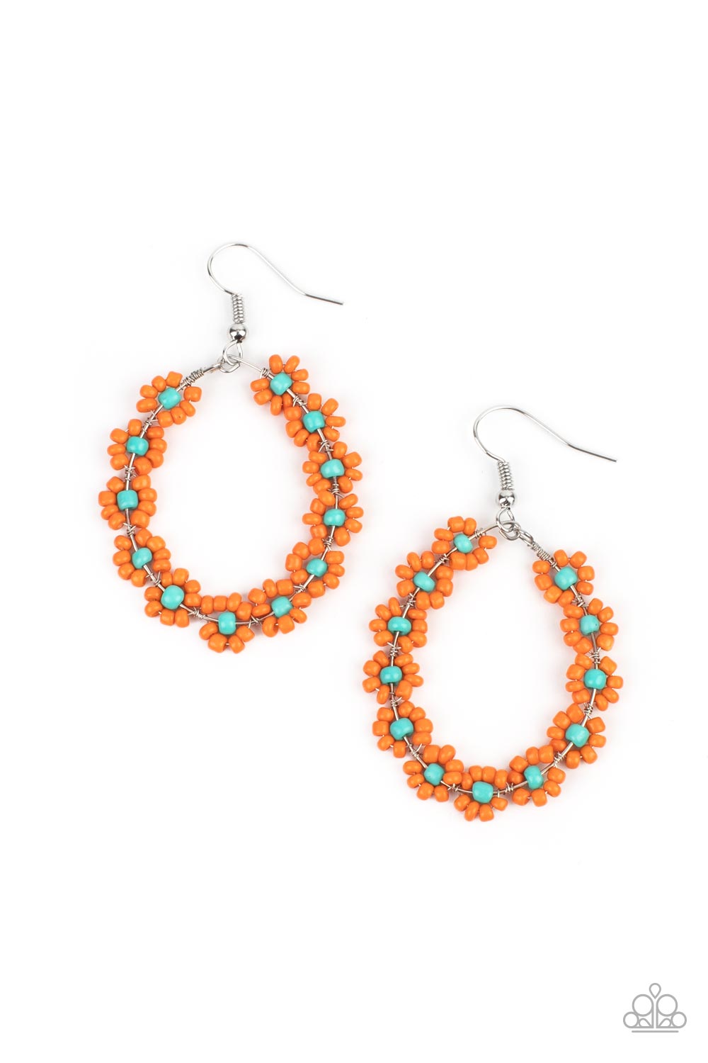 Festively Flower Child - orange - Paparazzi earrings