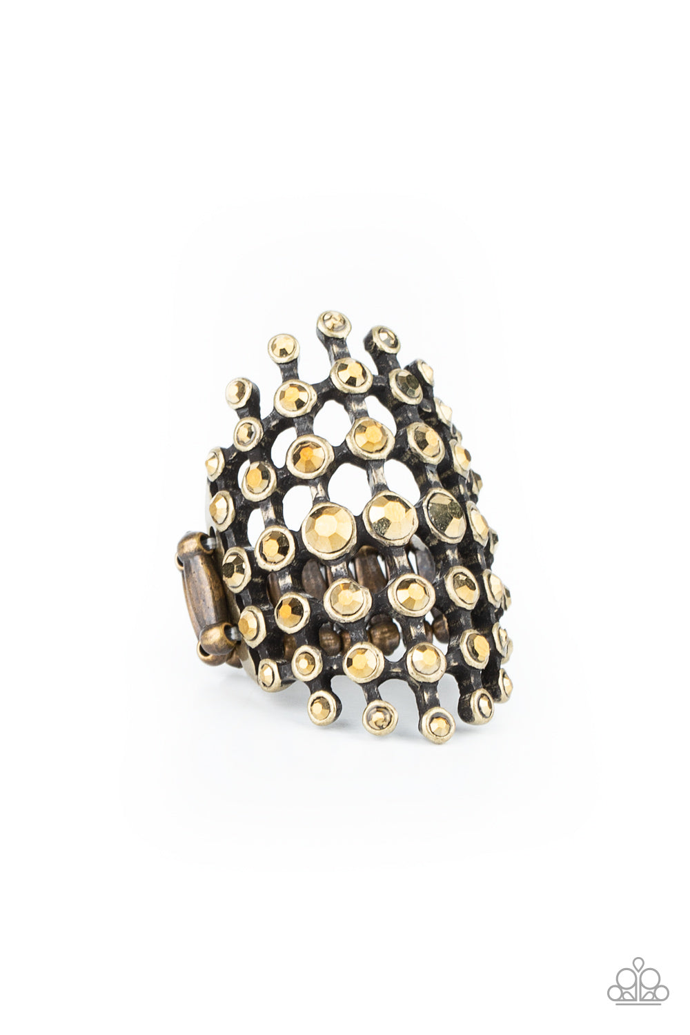 Fiercely Flashy - brass - Paparazzi ring