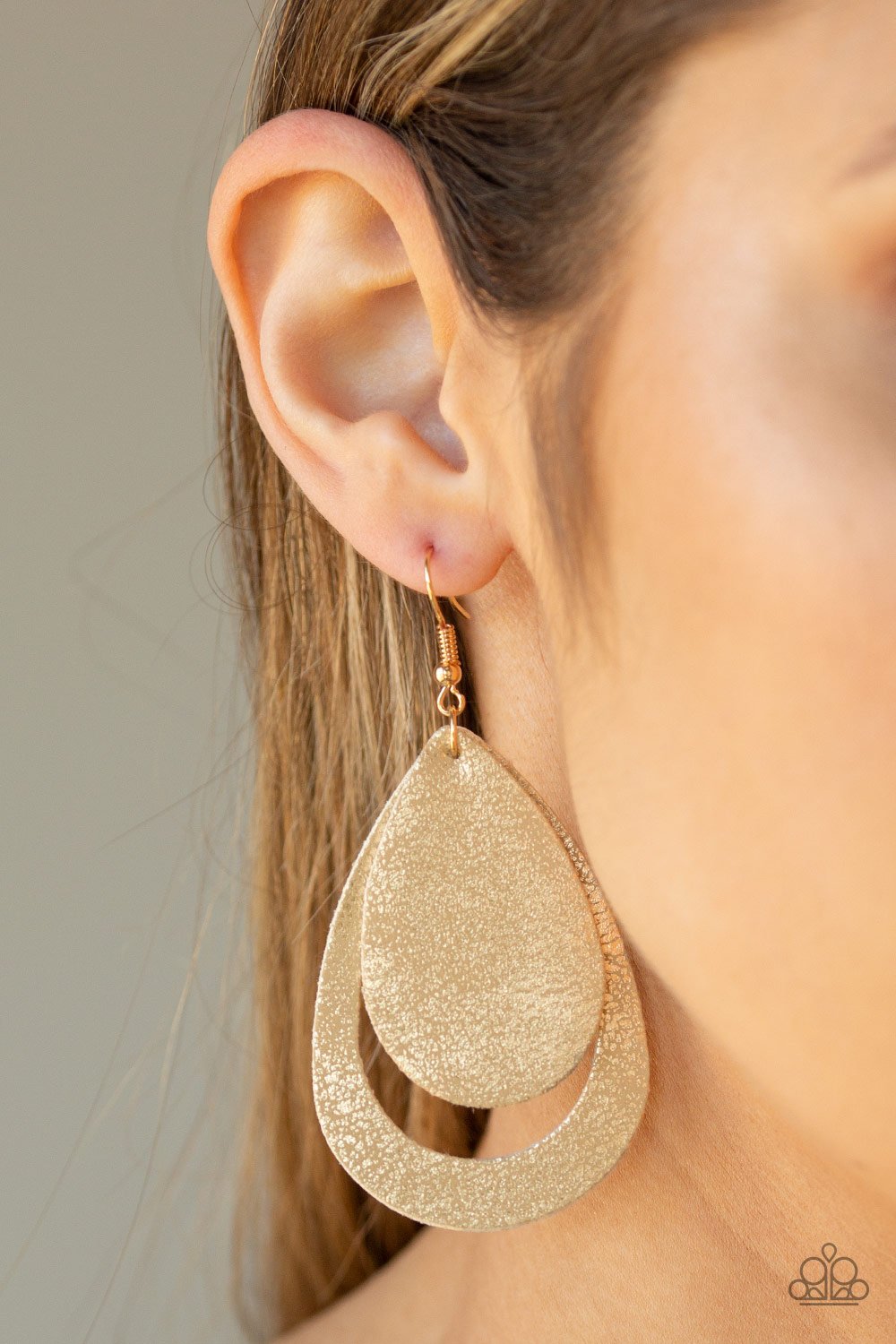 Fiery Firework-gold-Paparazzi earrings