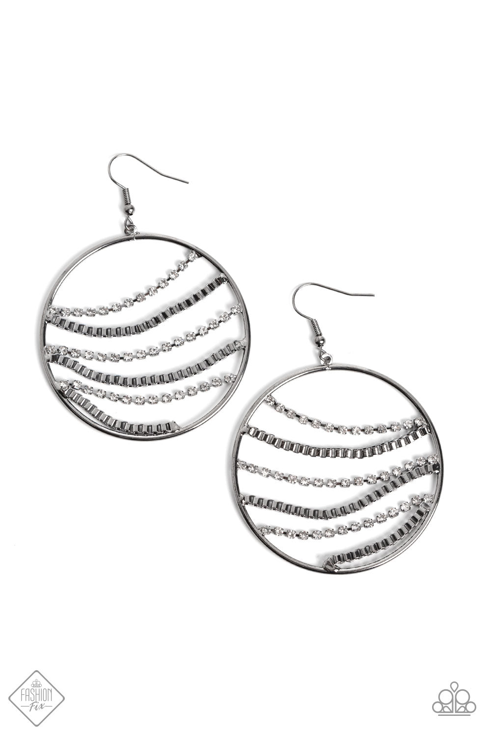 Fighting Fortune - black - Paparazzi earrings