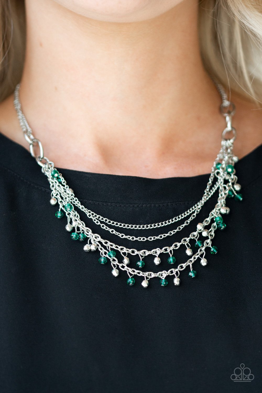 Financially Fabulous-green-Paparazzi necklace