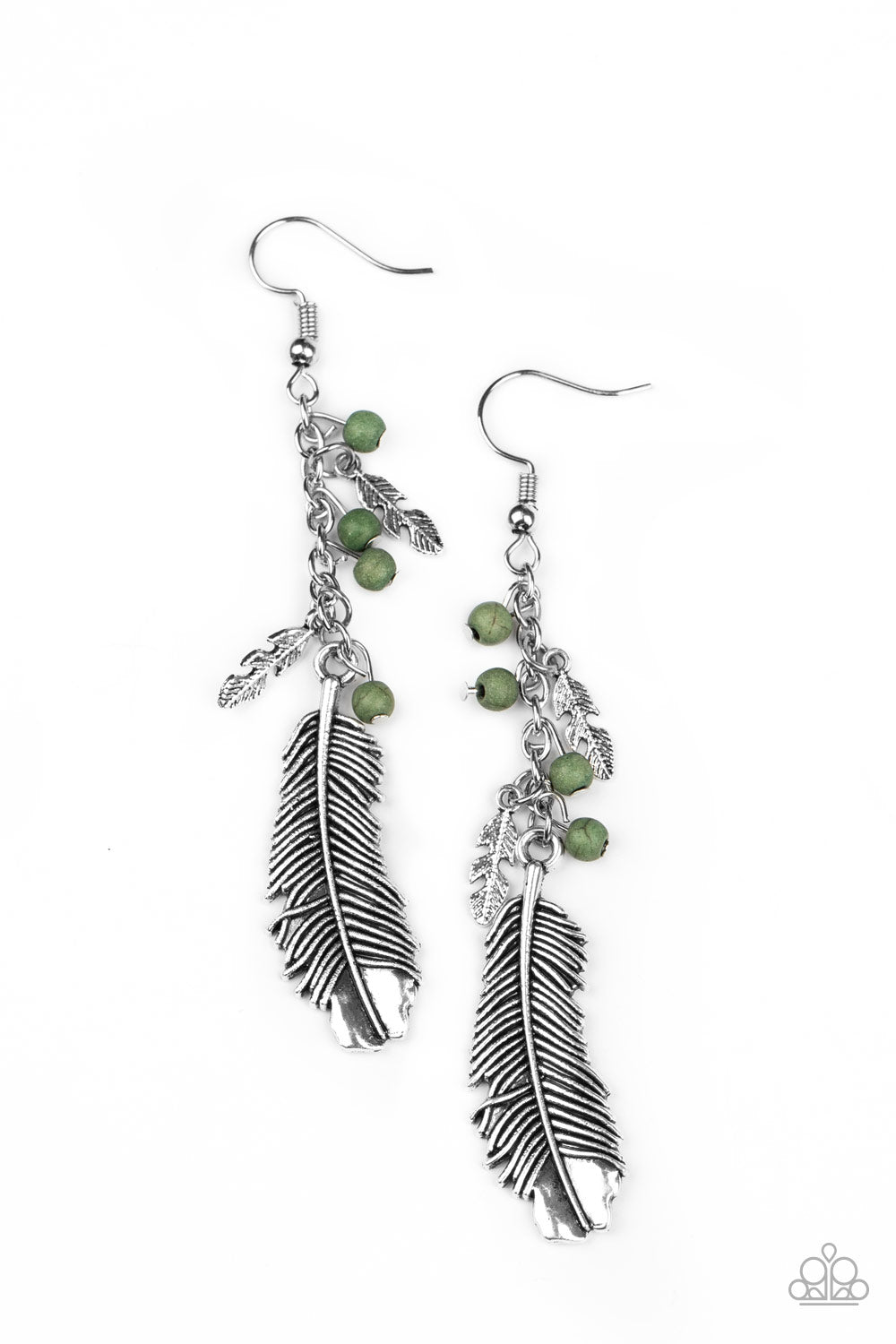 Find Your Flock - green - Paparazzi earrings