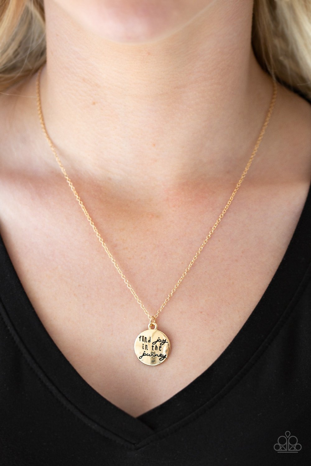 Find Joy-gold-Paparazzi necklace