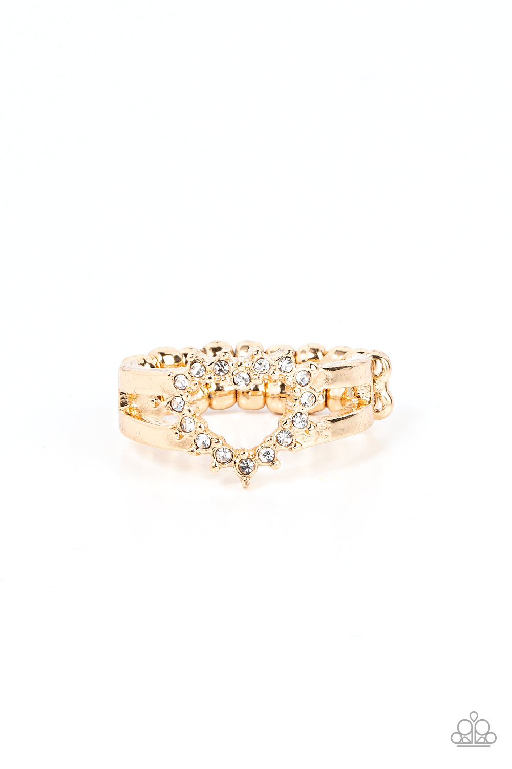 First Kisses - gold - Paparazzi ring