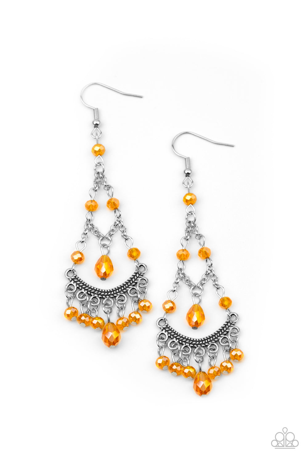 First In SHINE - orange - Paparazzi earrings