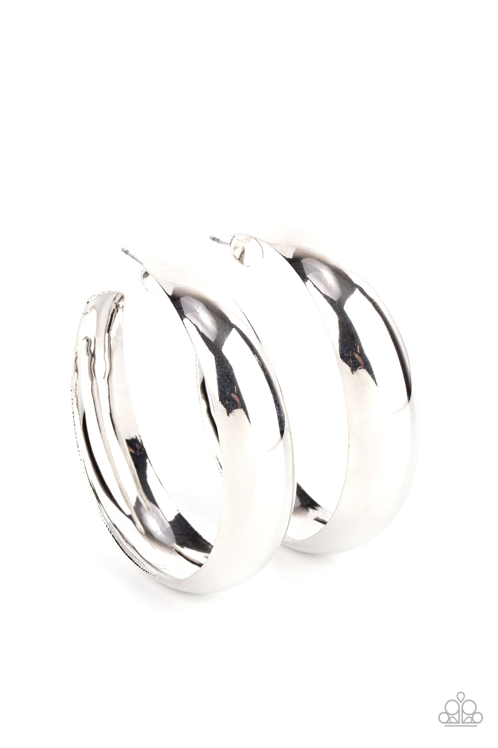 Flat Out Flawless - silver - Paparazzi earrings