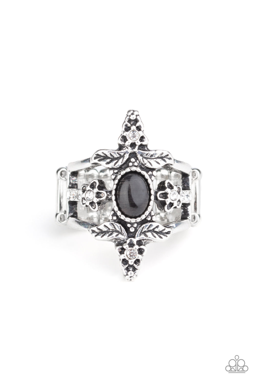 Fleur de Fancy - black - Paparazzi ring