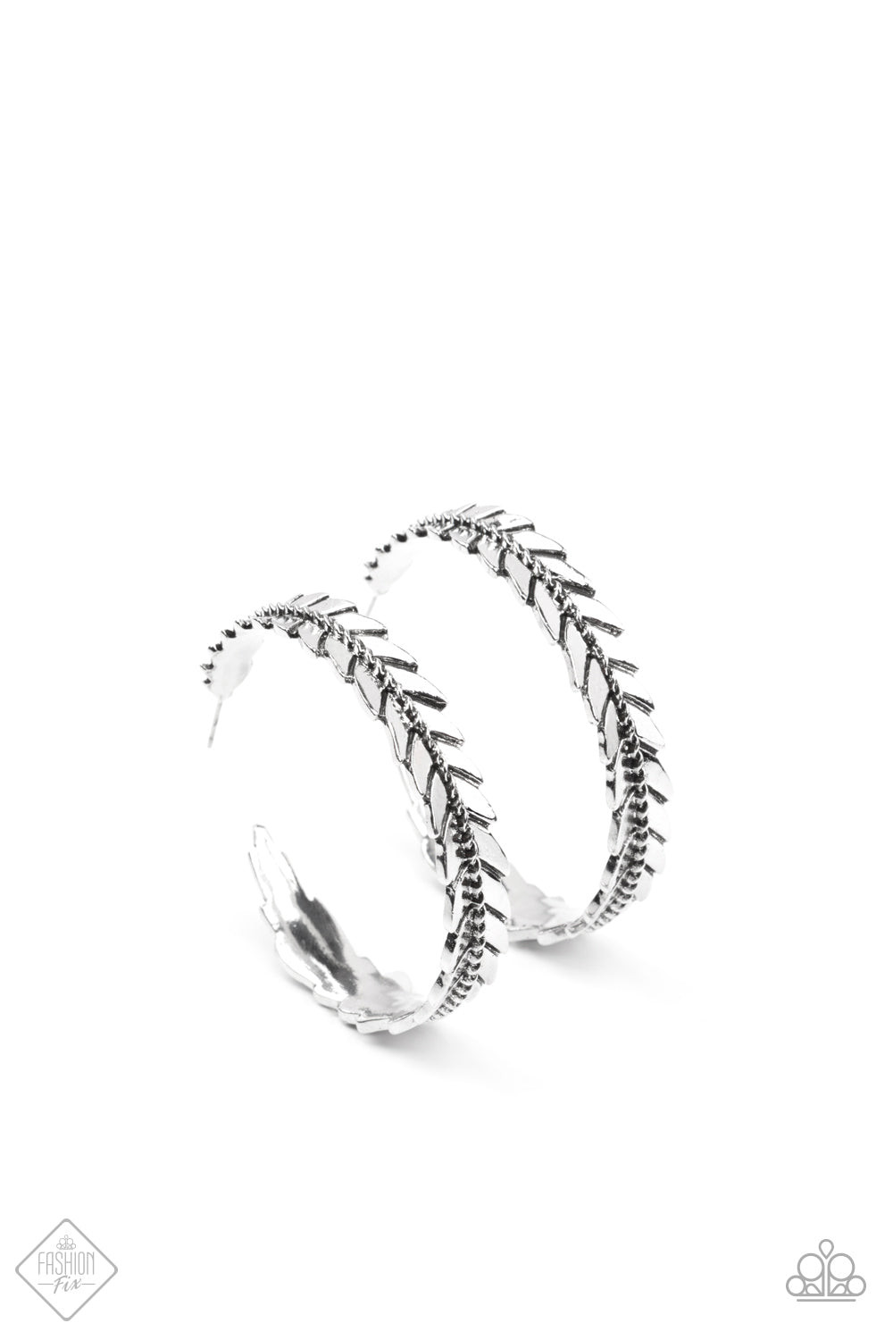 Flew The Nest - silver - Paparazzi earrings