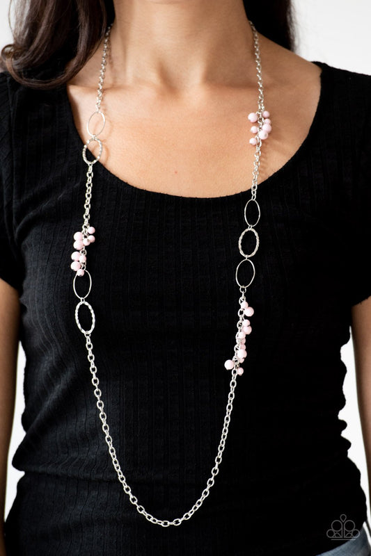 Flirty Foxtrot-pink-Paparazzi necklace