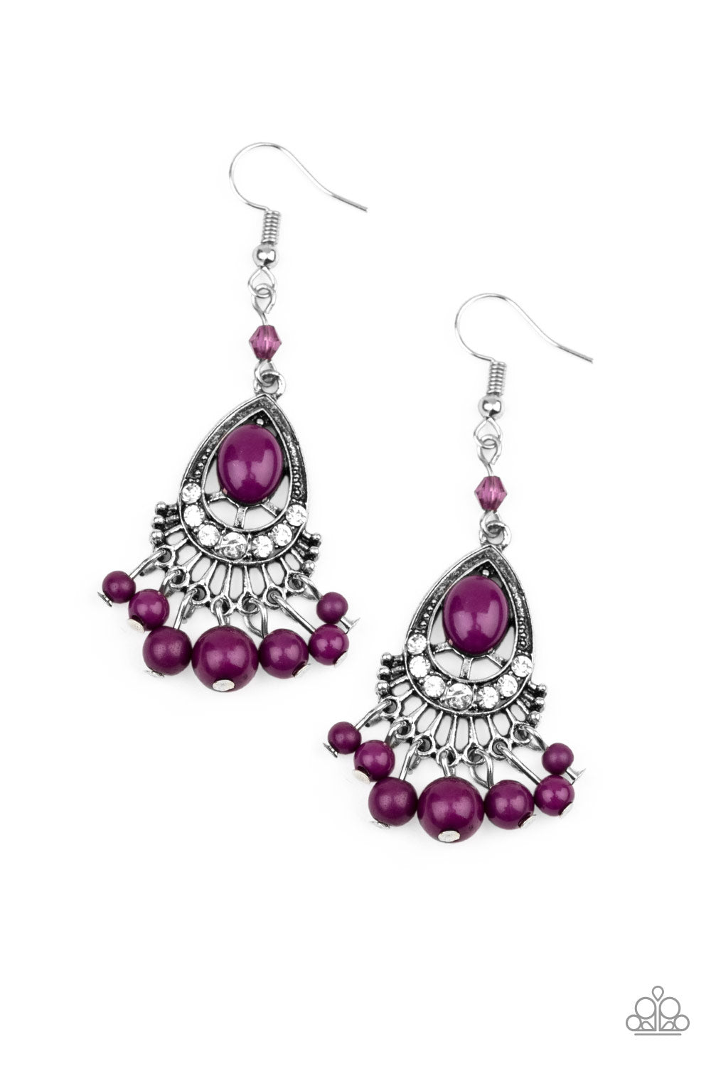 Floating on HEIR - purple - Paparazzi earrings