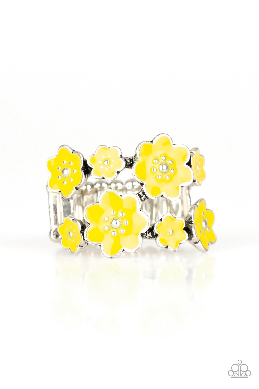 Floral Crowns - yellow - Paparazzi ring