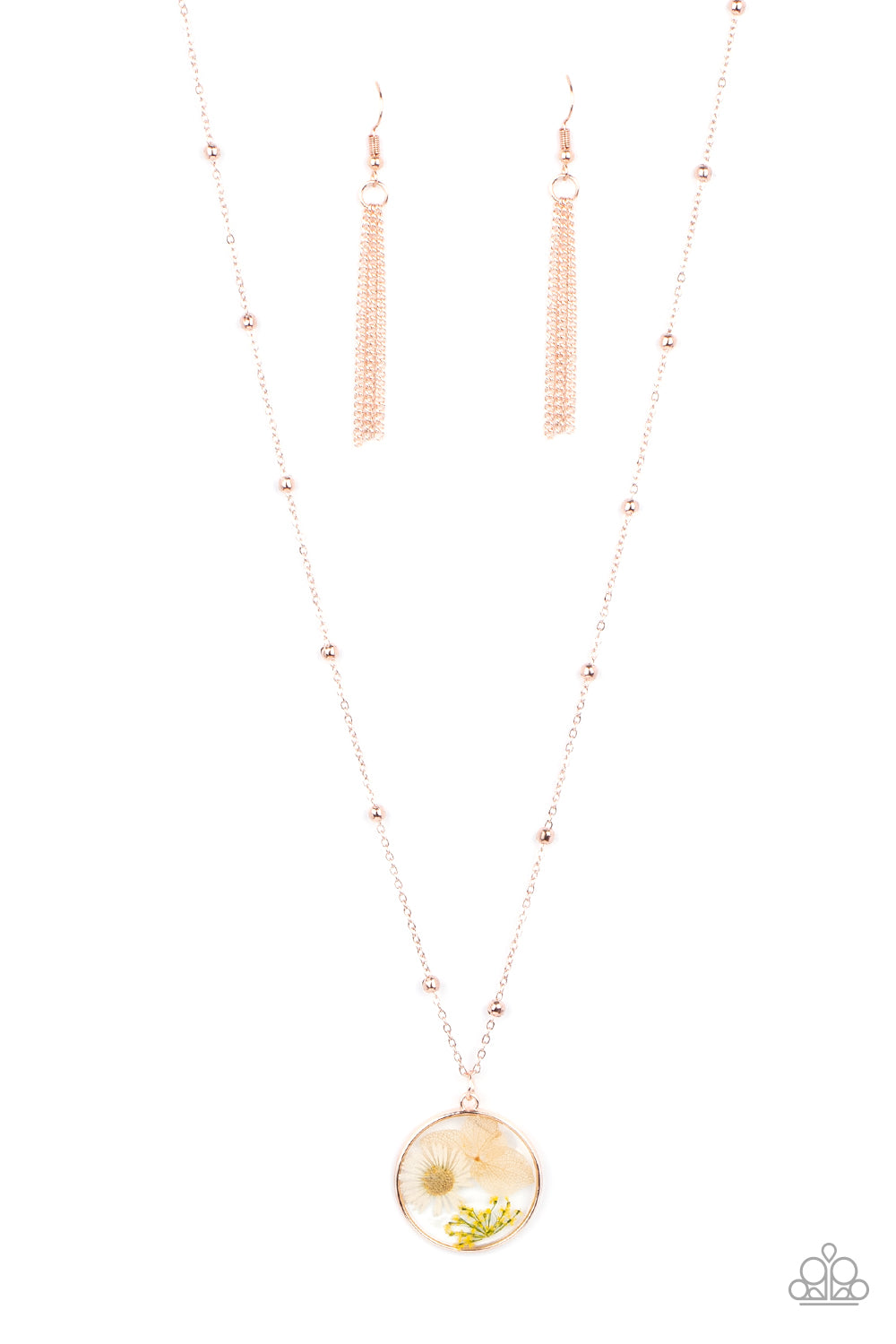 Floral Embrace - rose gold - Paparazzi necklace