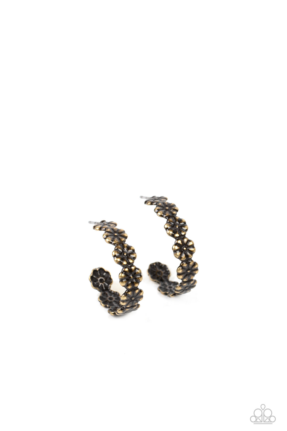 Floral Fad - brass - Paparazzi earrings