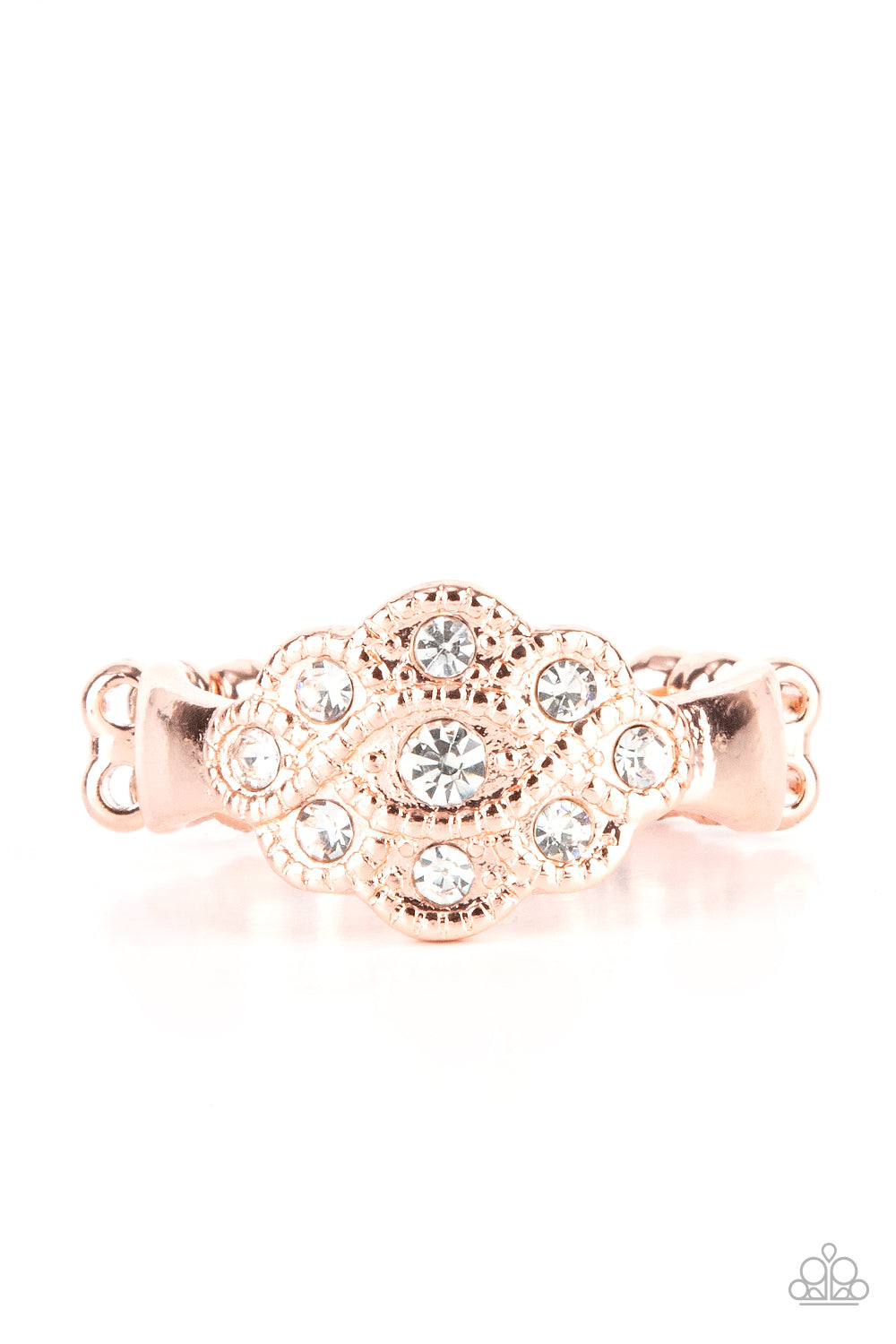 Floral Frou-Frou - copper - Paparazzi ring