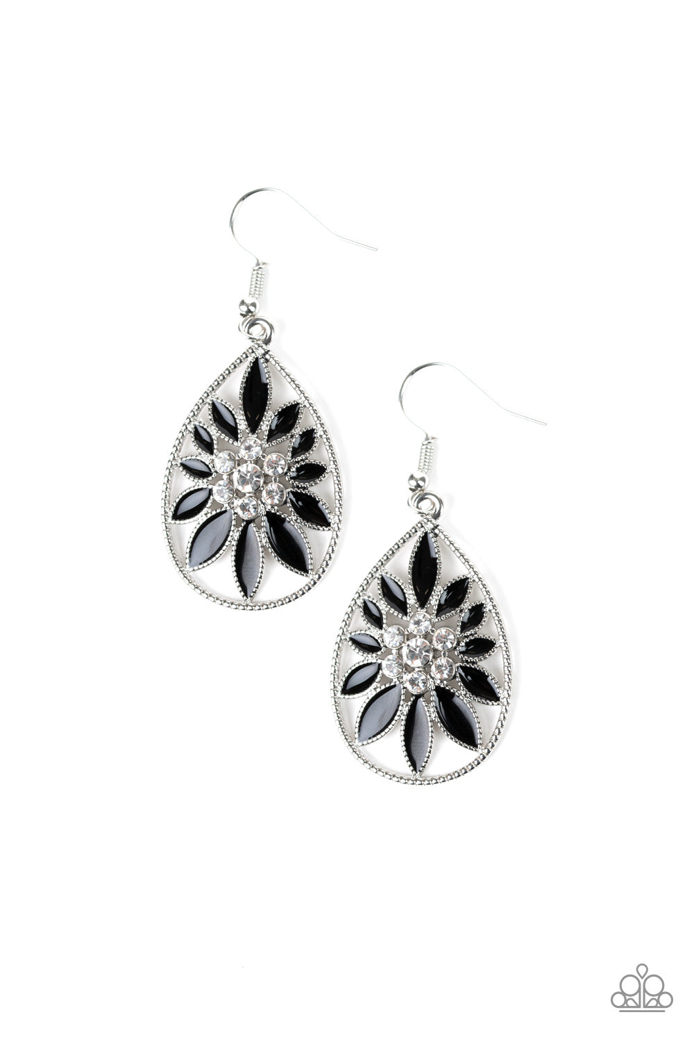 Floral Morals - black - Paparazzi earrings