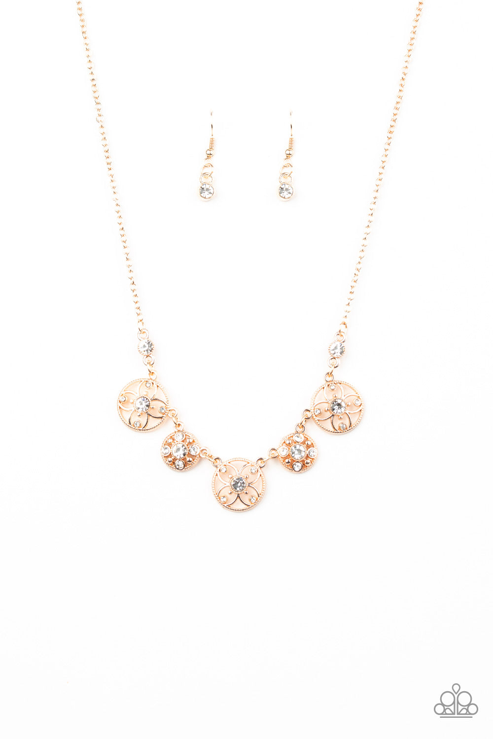 Floral Florescence - rose gold - Paparazzi necklace