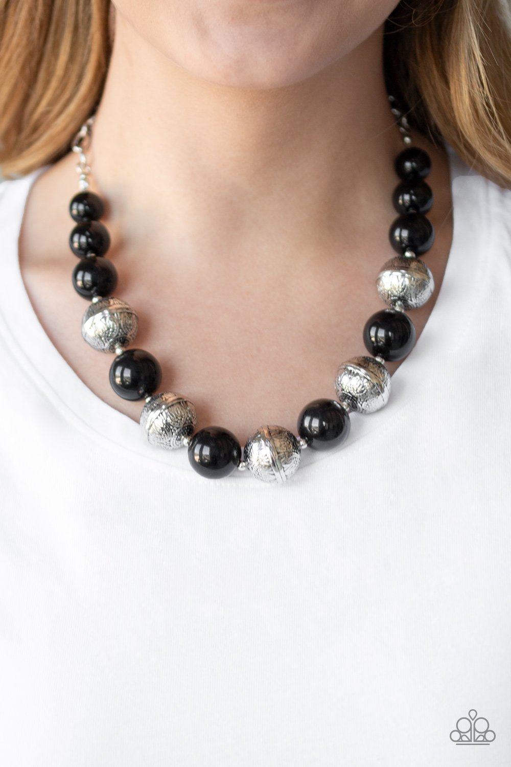 Floral Fusion-black-Paparazzi necklace