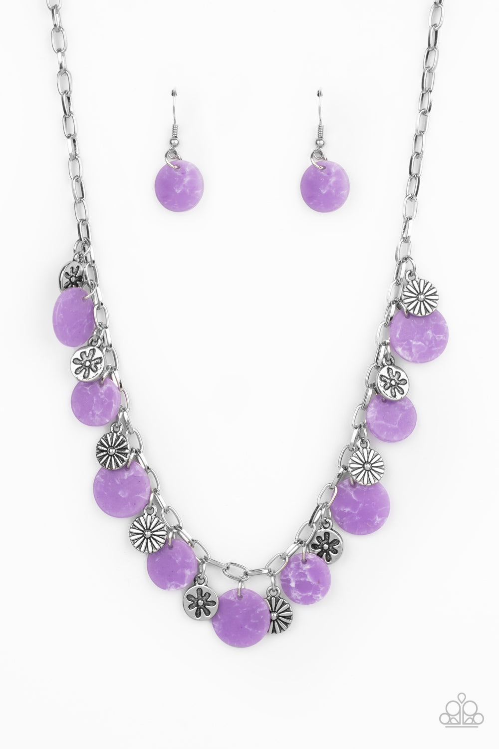 Flower Powered - purple - Paparazzi necklace
