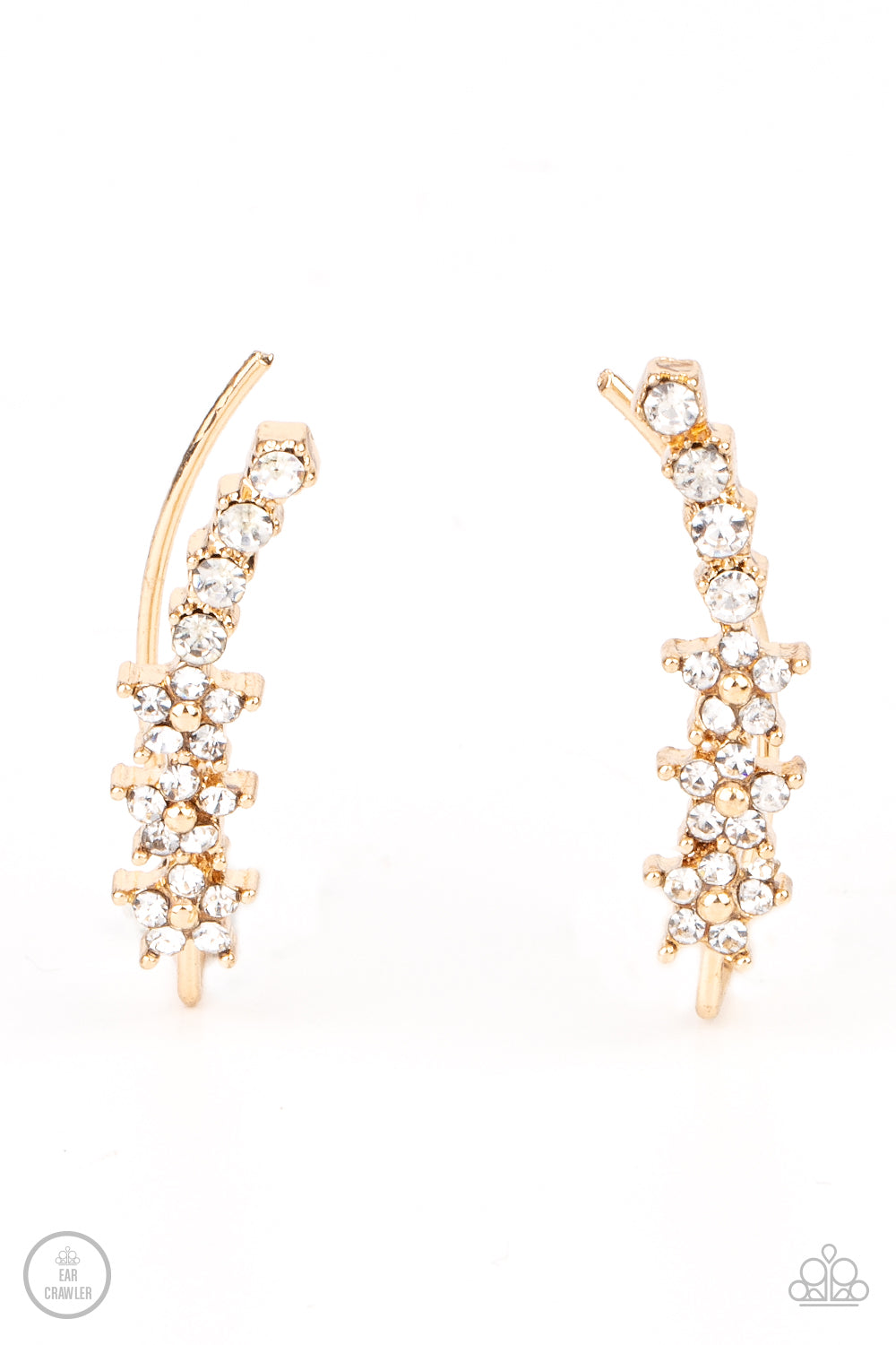Flowery Finale - gold - Paparazzi earrings