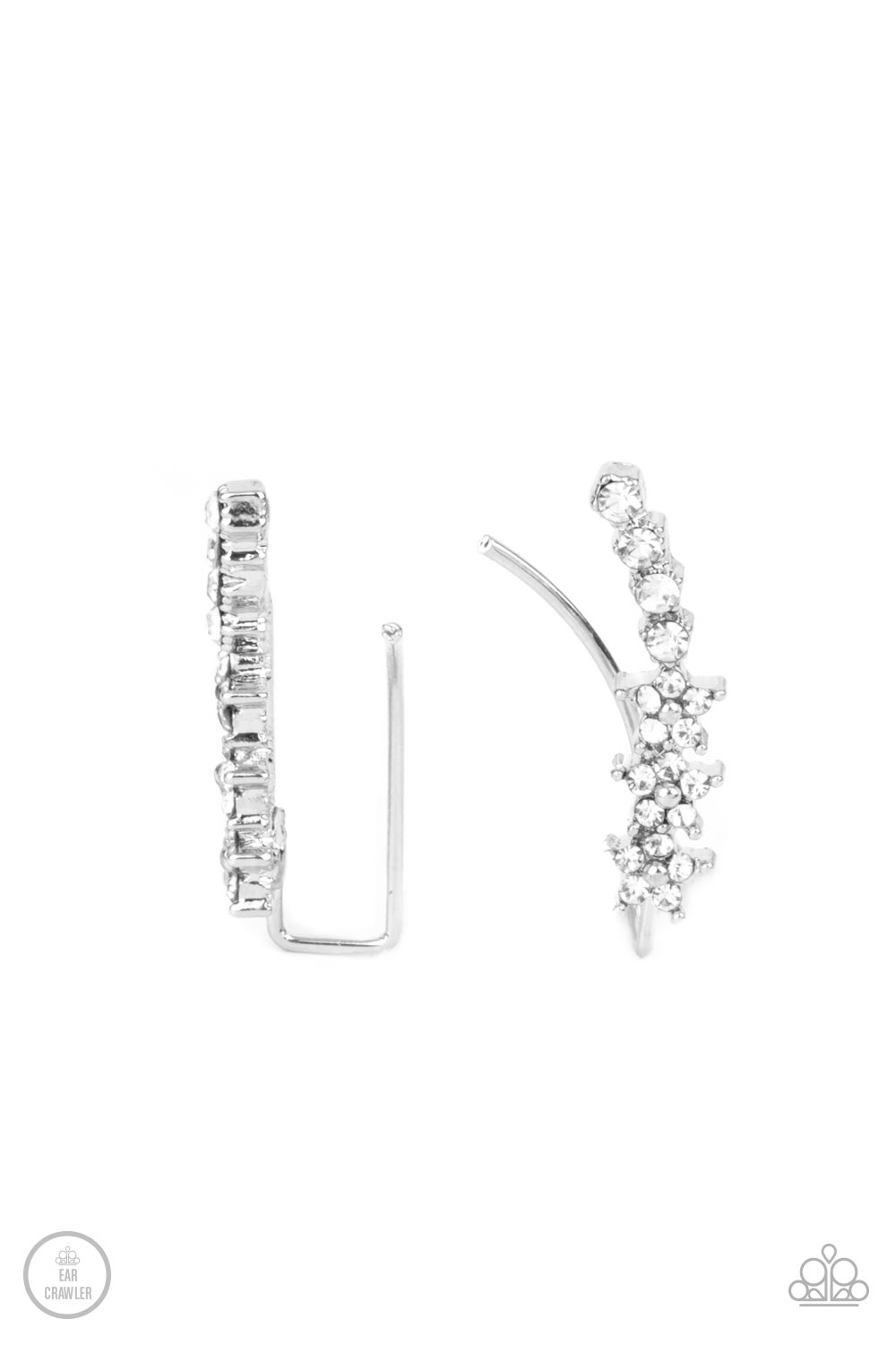 Flowery Finale - white - Paparazzi earrings