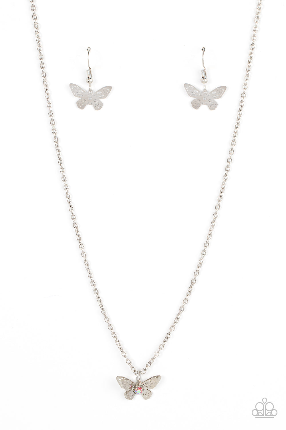 Flutter Love - pink - Paparazzi necklace