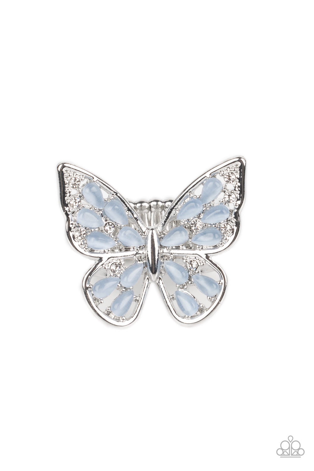 Flying Fashionista - blue - Paparazzi ring