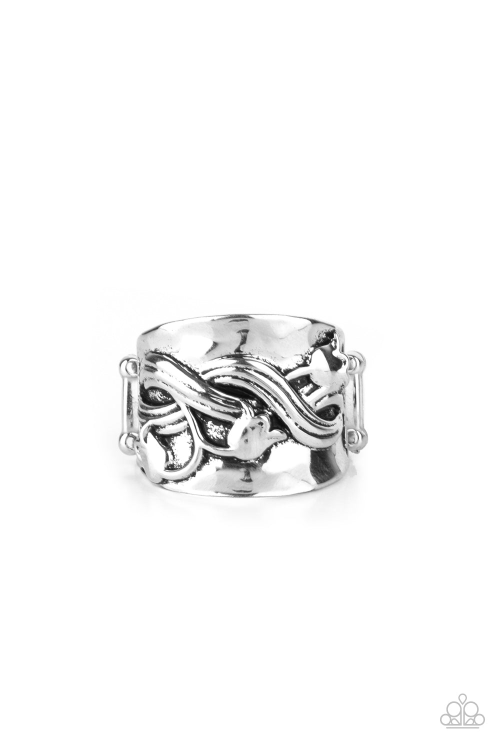 Follow The Tulips - silver - Paparazzi ring