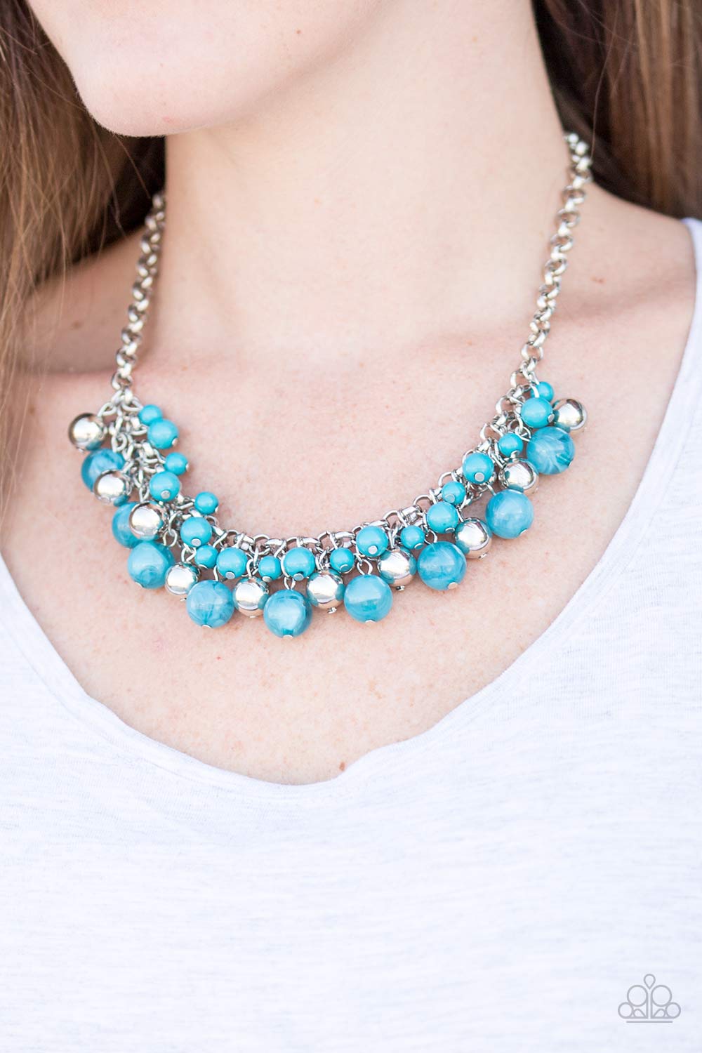 For The Love Of Fashion - Blue - Paparazzi necklace