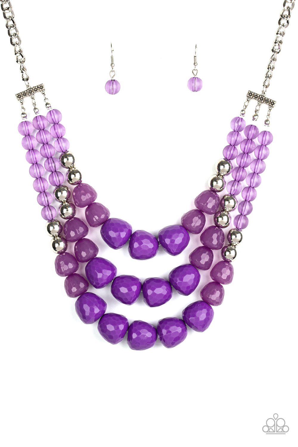 Forbidden Fruit - purple - Paparazzi necklace