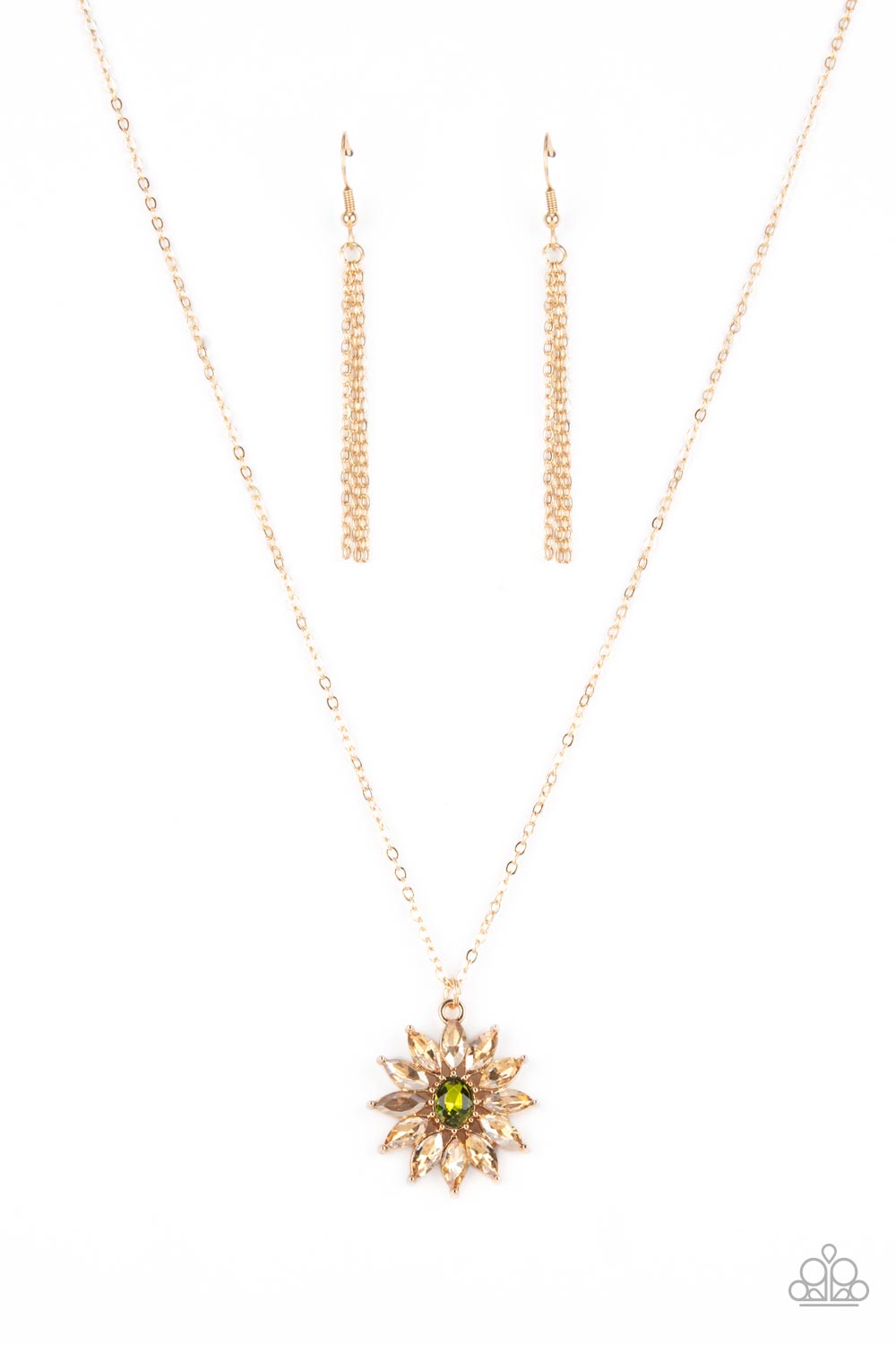 Formal Florals - gold - Paparazzi necklace