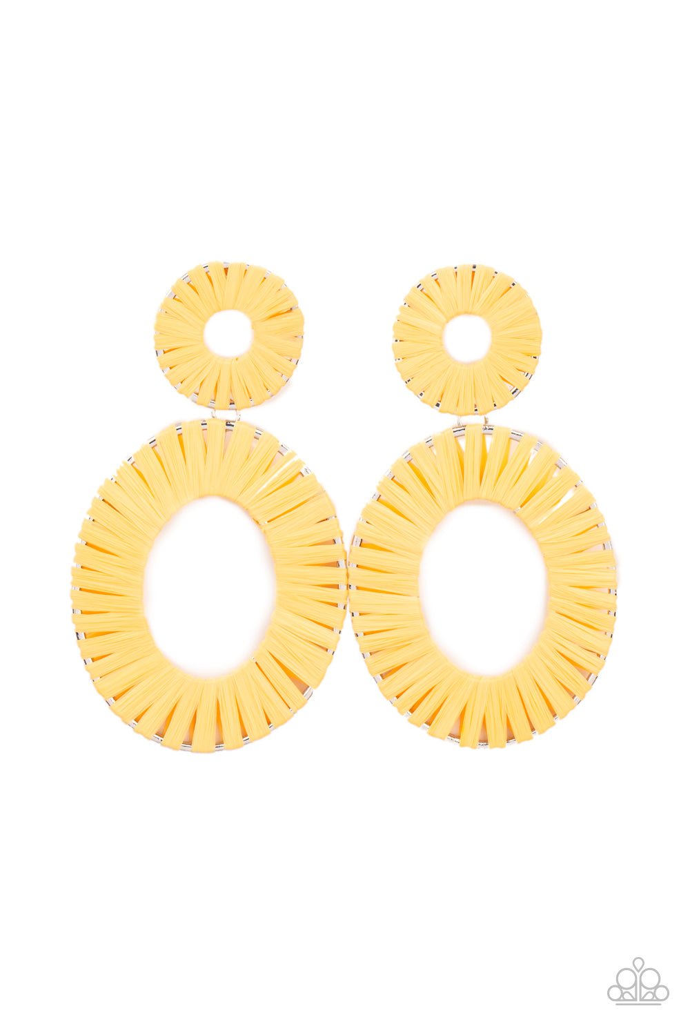 Foxy Flamenco - yellow - Paparazzi earrings