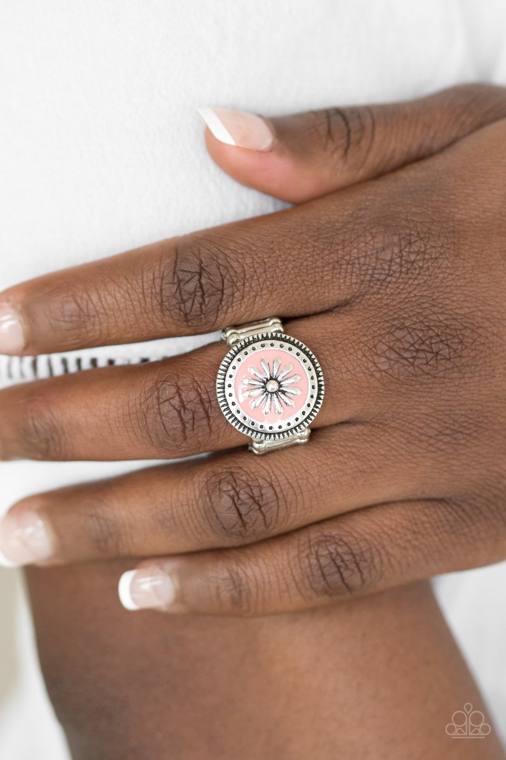 Free Spirited Flower - pink - Paparazzi ring