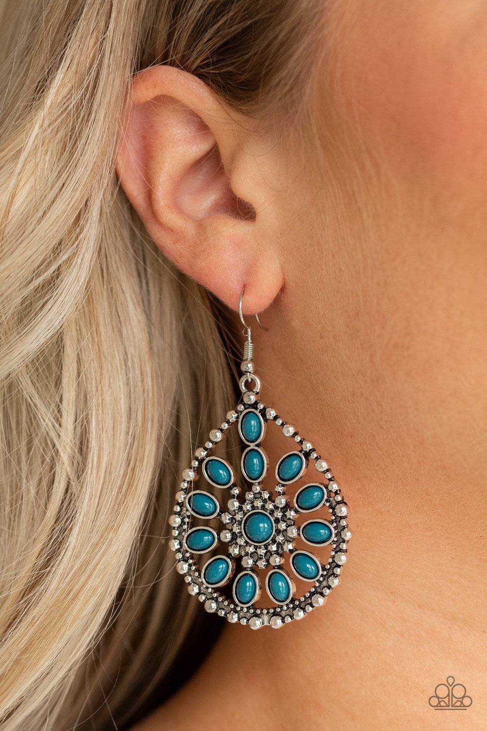 Free to Roam-blue-Paparazzi earrings