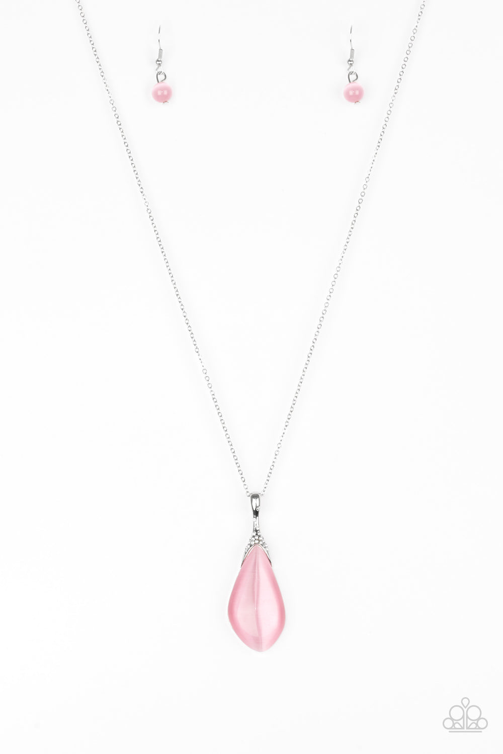 Friends in GLOW Places - pink - Paparazzi necklace