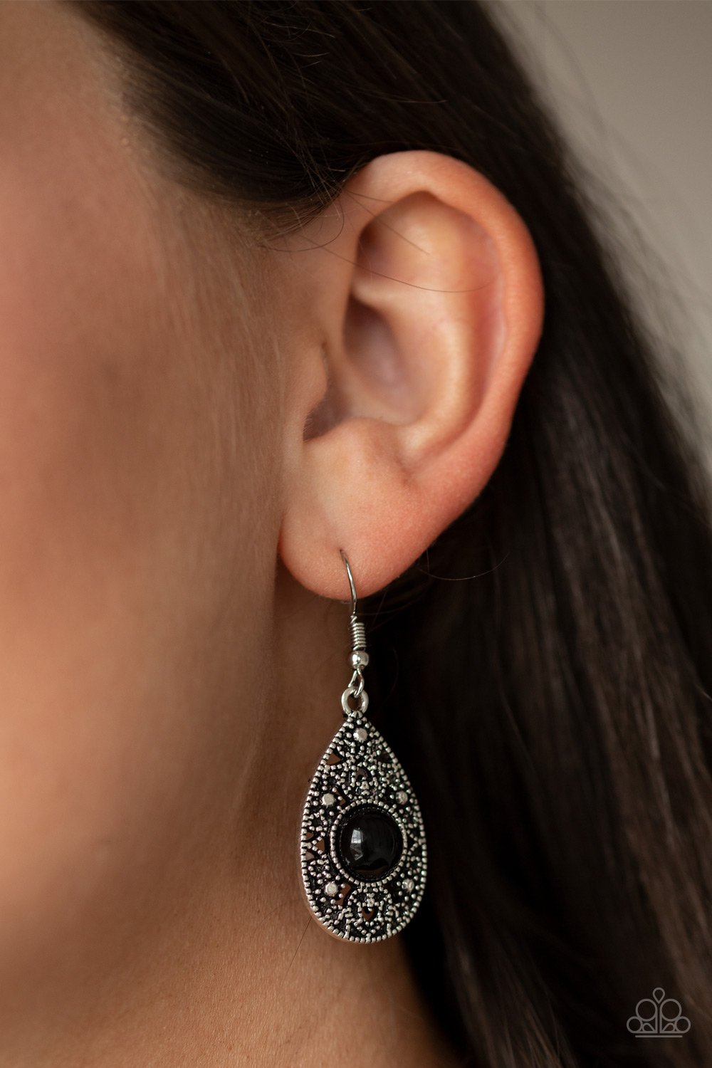 From POP to Bottom-black-Paparazzi earrings