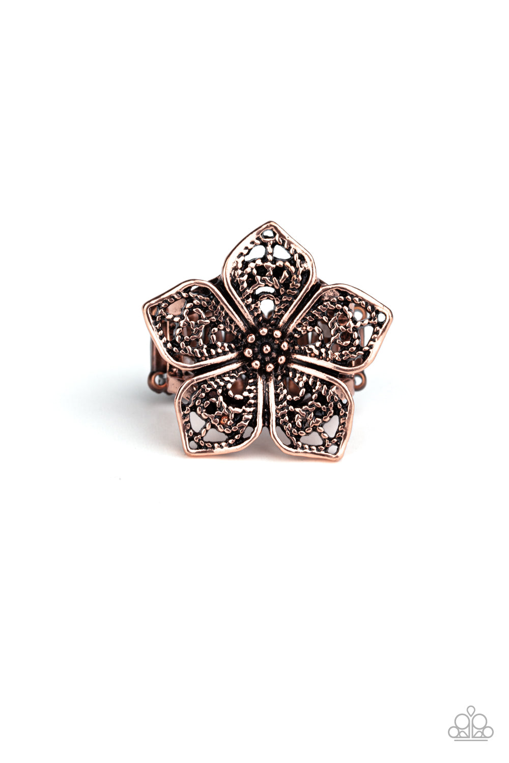 Full Bloom Fancy - copper - Paparazzi ring