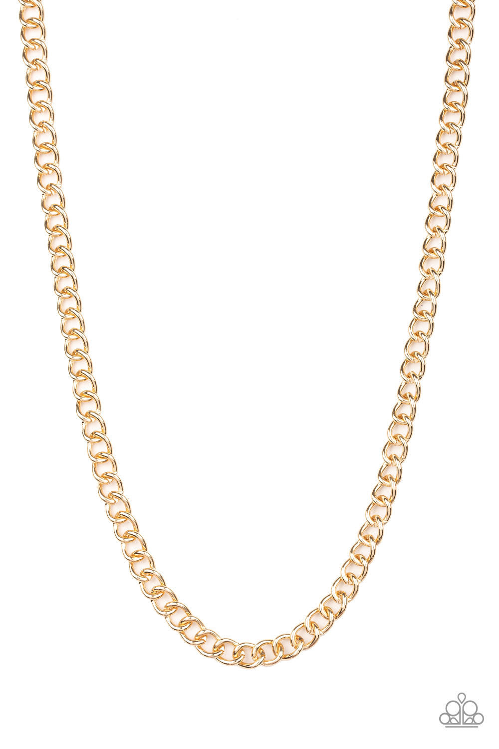 Full Court - gold - Paparazzi mens necklace