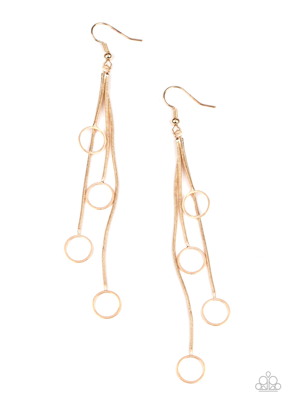 Full Swing Shimmer - gold - Paparazzi earrings