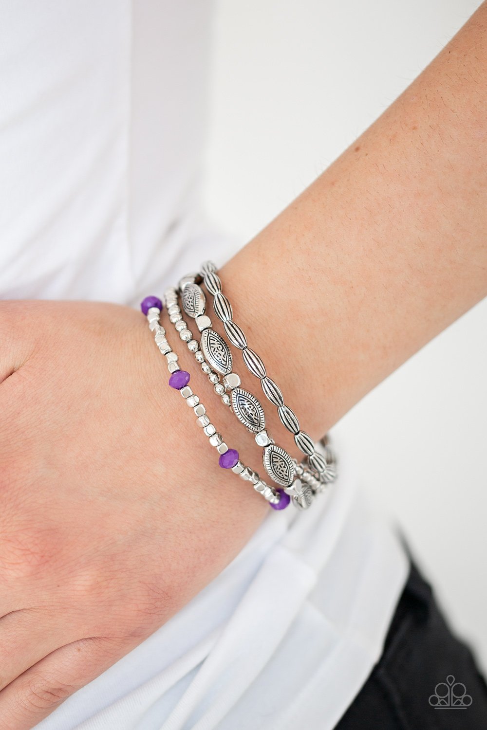Full of Wander-purple-Paparazzi bracelet