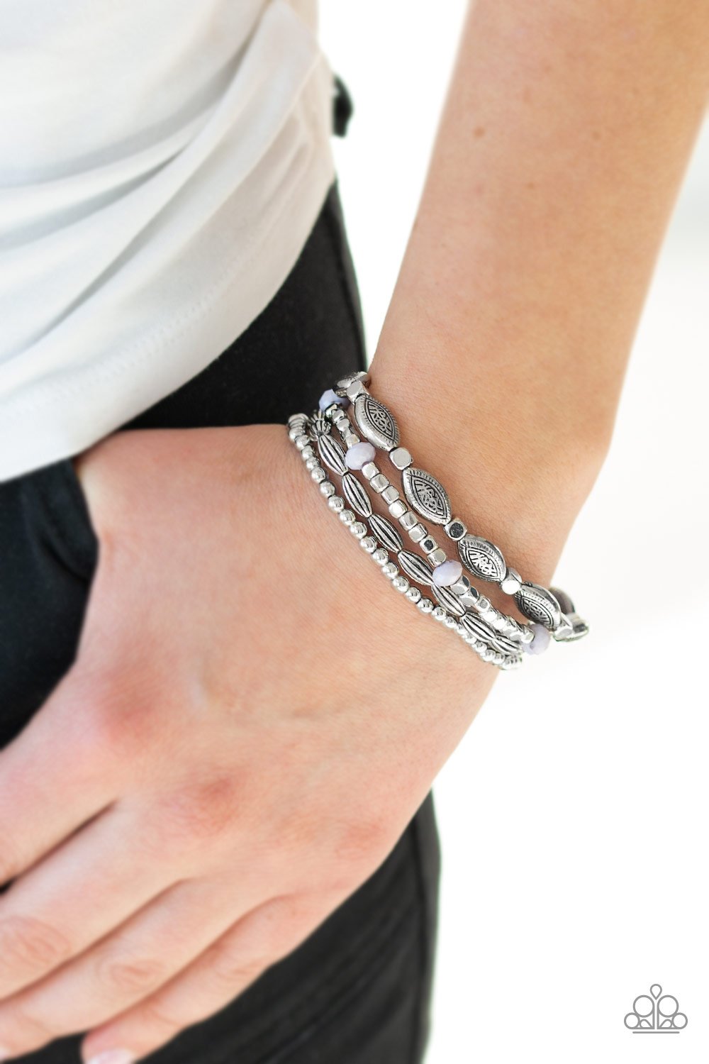 Full of Wander-silver-Paparazzi bracelet
